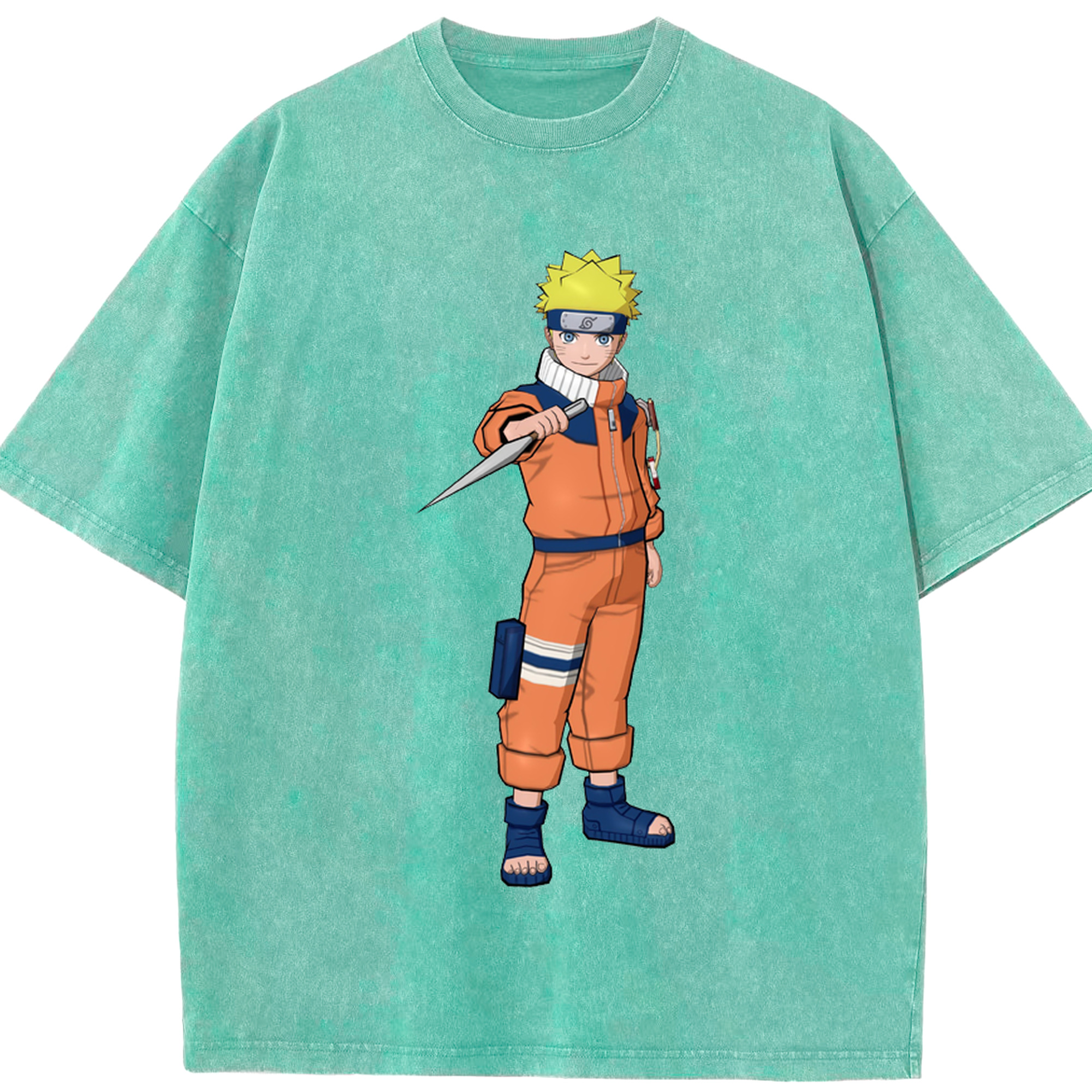 （画像用） NARUTO -ナルト- うずまき ナルト Uzumaki Naruto 綿100% ヴィンテージ風 半袖Tシャツ（フロントプリント）